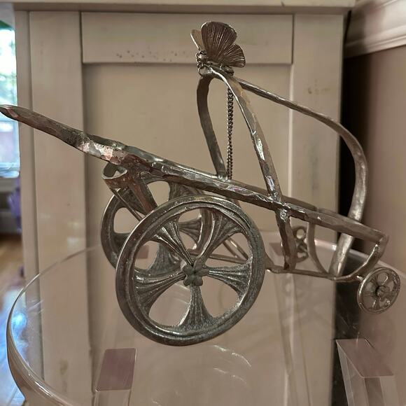 Vintage Michale Aram Wine holder carriage silver butterfly rare - Picture 14 of 16